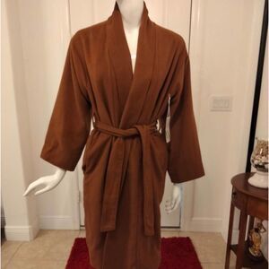 Worthington Brown wool blend full length Wrap winter coat - women size small